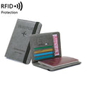 RFID anti-theft brush passport bag ticket document storage bag simple fashion card bag multi-functional travel passport holder