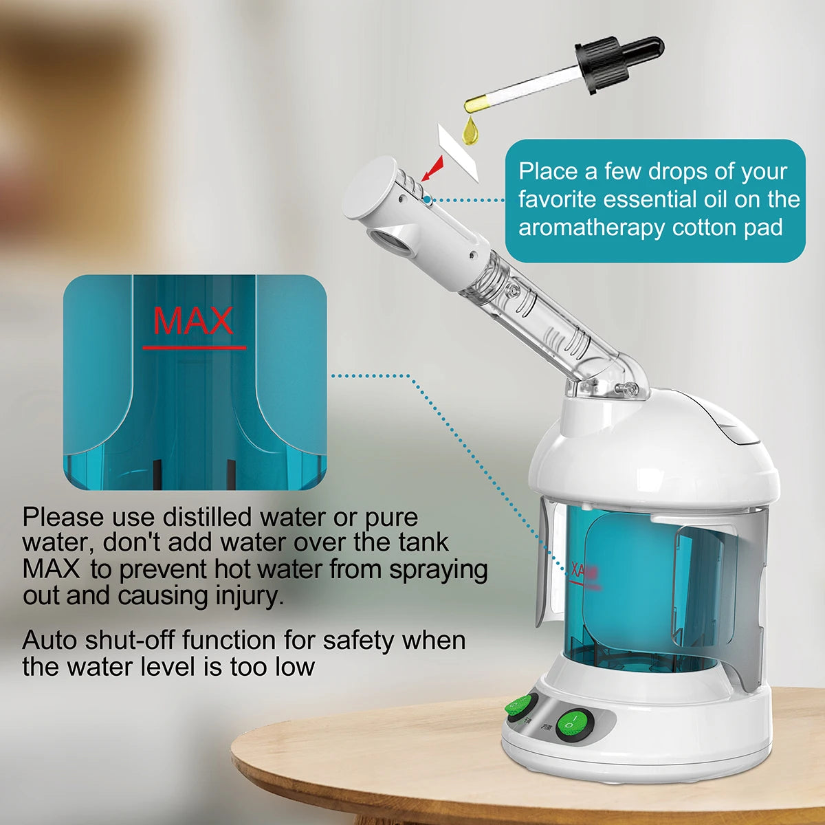 KSKIN Custom Hot Sale Face Mist Spray Portable Facial Steamer For Face Professional Ionic Facial Steamer