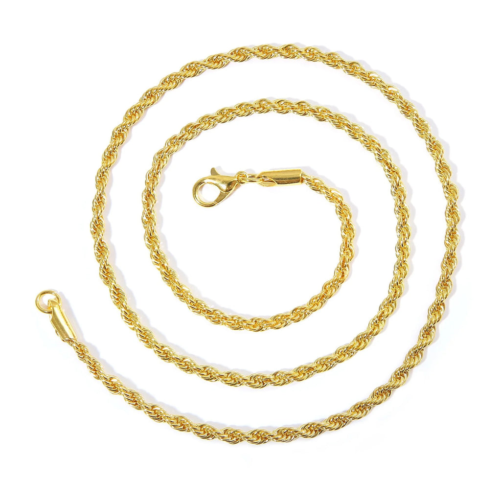 New Simple Classic Rope Chain for Men Women Necklace Casual Punk Stainless Steel Figaro Twisted Cuban Chain Necklace Jewelry