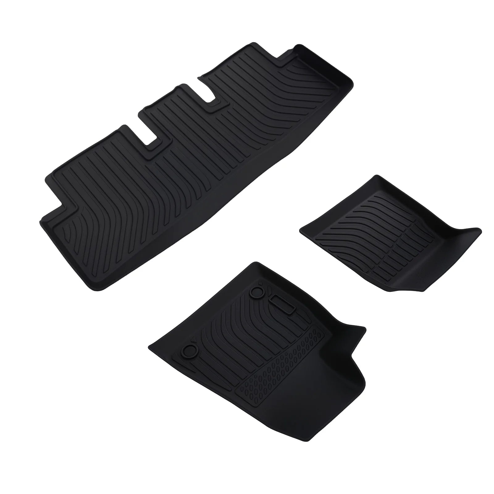 Black Carpet Floor Mats for Tesla 3 2017-2023 TPE Waterproof Car Carpet