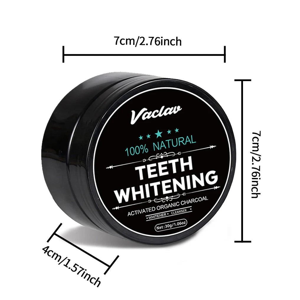 Vaclav Activate Charcoal Teeth Whitening Powder Bamboo Charcoal Teeth Cleaning Powder Natural Whitener Deep Clean Remove Stain