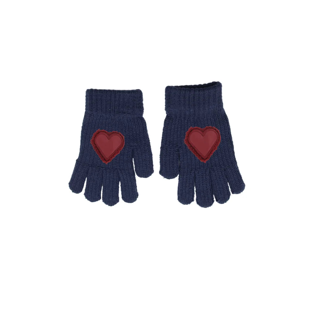 Winter Cotton Knitted Beanies Leather Heart Outdoor Hat Children Hats Personality Table hats girl hat boy hat