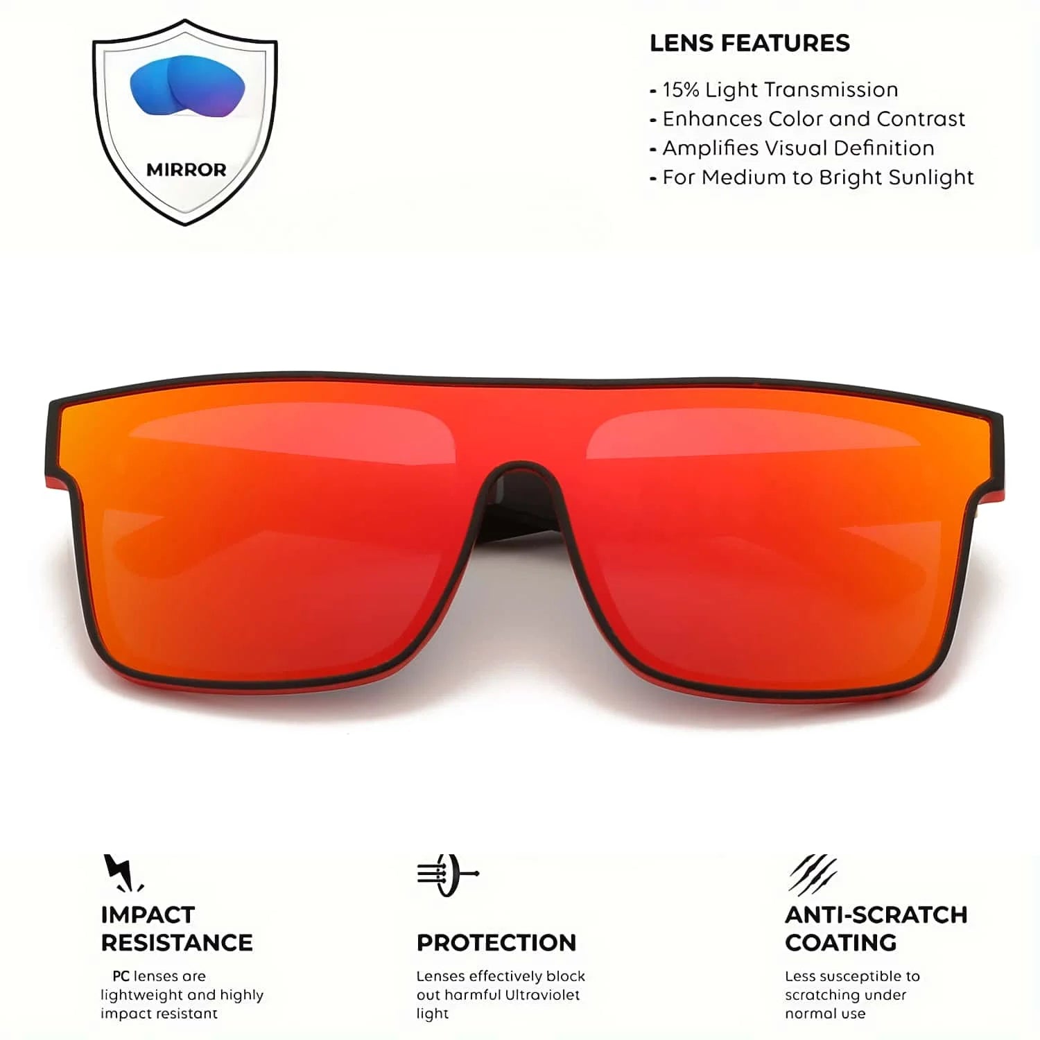 2PCS Classic Colorful Sports Sunglasses - One-Piece Lens, UV400 Unisex for Outdoor, Travel & Daily