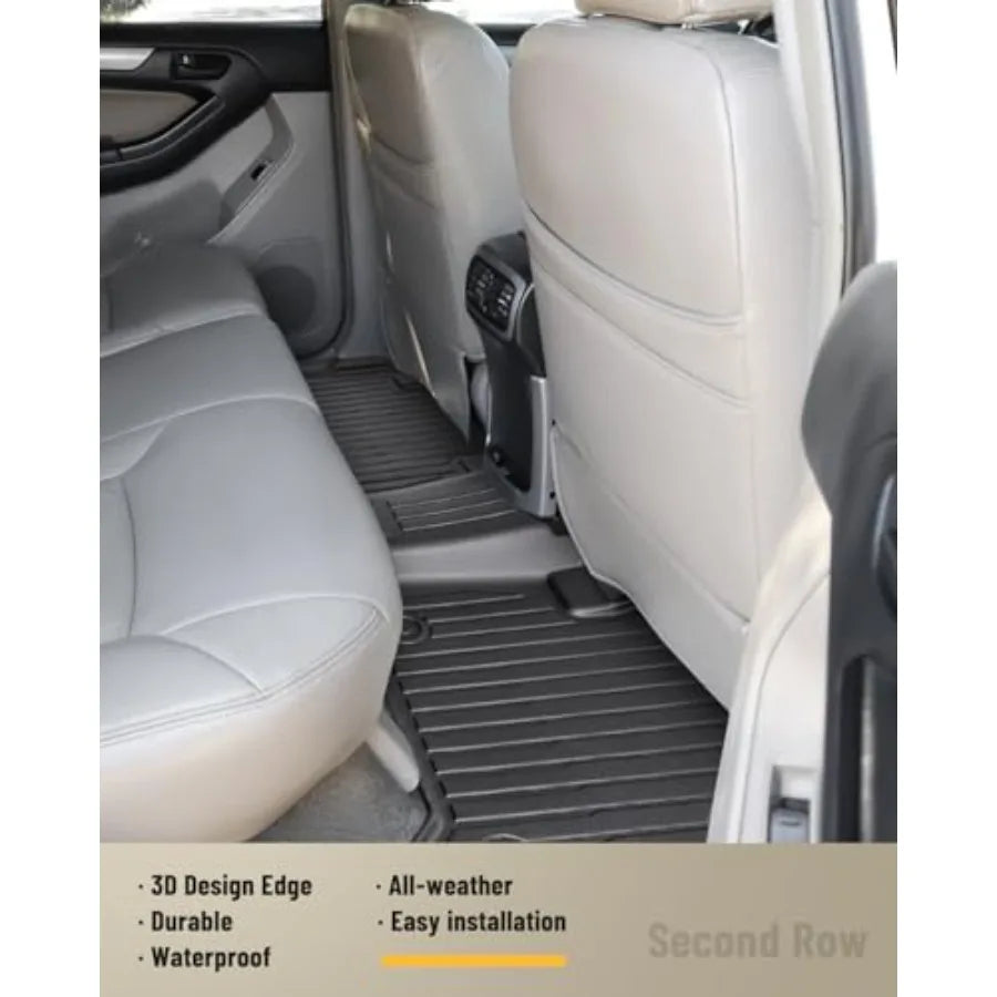 Car Floor Mats for Toyota 4Runner: 2003-2009 4th Gen Cargo Trunk Liner, All Weather Accessories Rubber Carpet Custom Fit for To