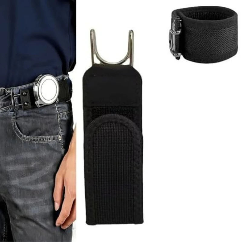 1/2Pcs Adjustable Buckleless Belt Hook Elastic Waist Buckle Waist Belt For Men‘s Gift Casual Belt Without Buckle