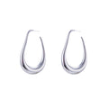 MamacitaSlay Unique Exaggerated 18K Gold Plated Stainless Steel Pear Shape Hollow Hoop Earrings Party Women's Waterproof Jewelry