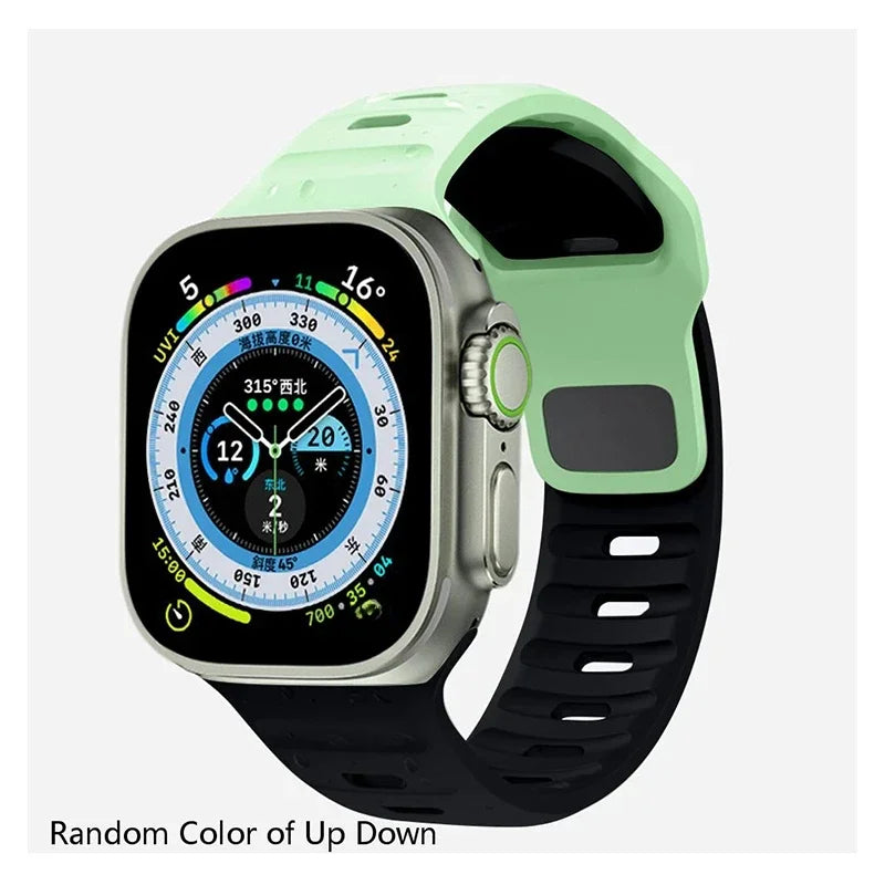Soft Silicone Strap For Apple Watch 8 7 3 5 6 SE 4 Ultra 2 49mm for iWatch 45mm 41mm 44mm 40mm 42mm 38 Luminous Bracelet correa