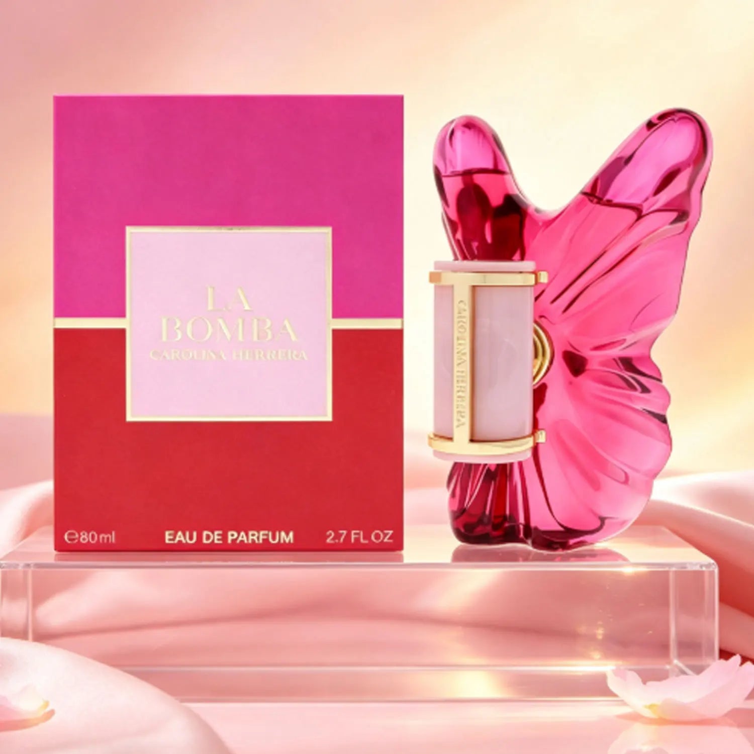 Carolina Herrera La Bomba Eau de Parfum Spray for Women 2.7oz Long Lasting Luxury Feminine Fragrance Daily Dating Perfume Gift
