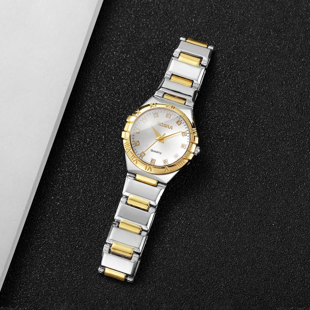 Luxury Rhinestone Women Quartz Watch Fashion Stainless Steel Strap Wristwatches For Ladies Clock Reloj Mujer（Without Box）