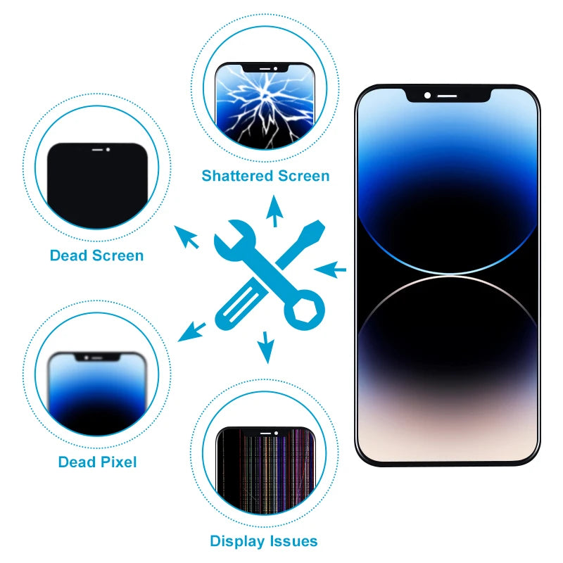 OLED 13 LCD For iPhone XR XS MAX 11 Display 3D Touch Screen Replace For 12 14 Pro Screen Incell 12 15 Pro Max Display 13 Mini