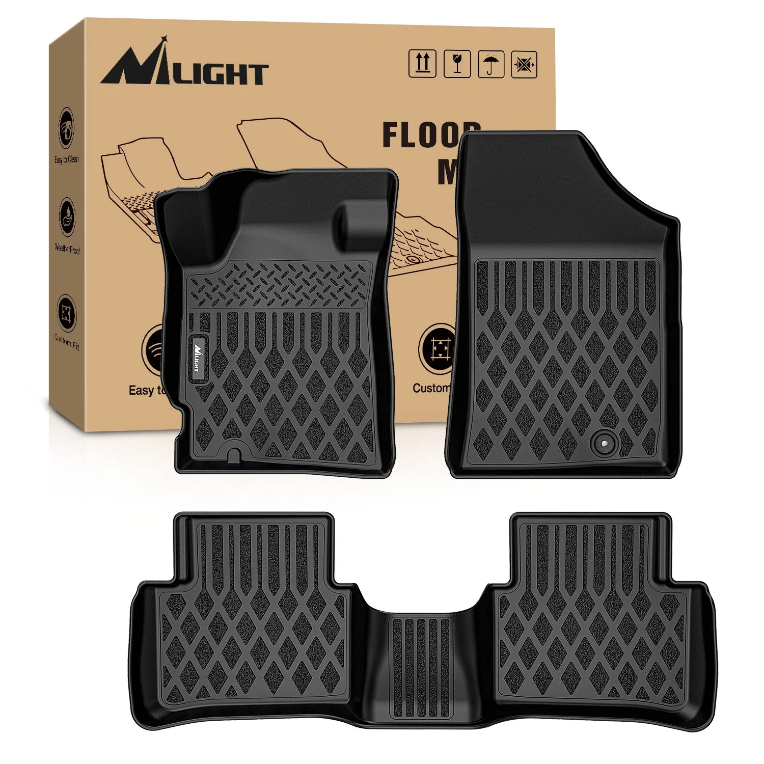 Nilight Custom Fit TPE Floor Mats All Weather Waterproof Heavy Duty Car Floor Liners for Nissan Altima 2007-2025 Rogue 2014-2025 Pathfinder 2013-2025 Murano 2019-2025 Sentra 2014-2025 Titan Titan XD Frontier Ariya Kicks Armad