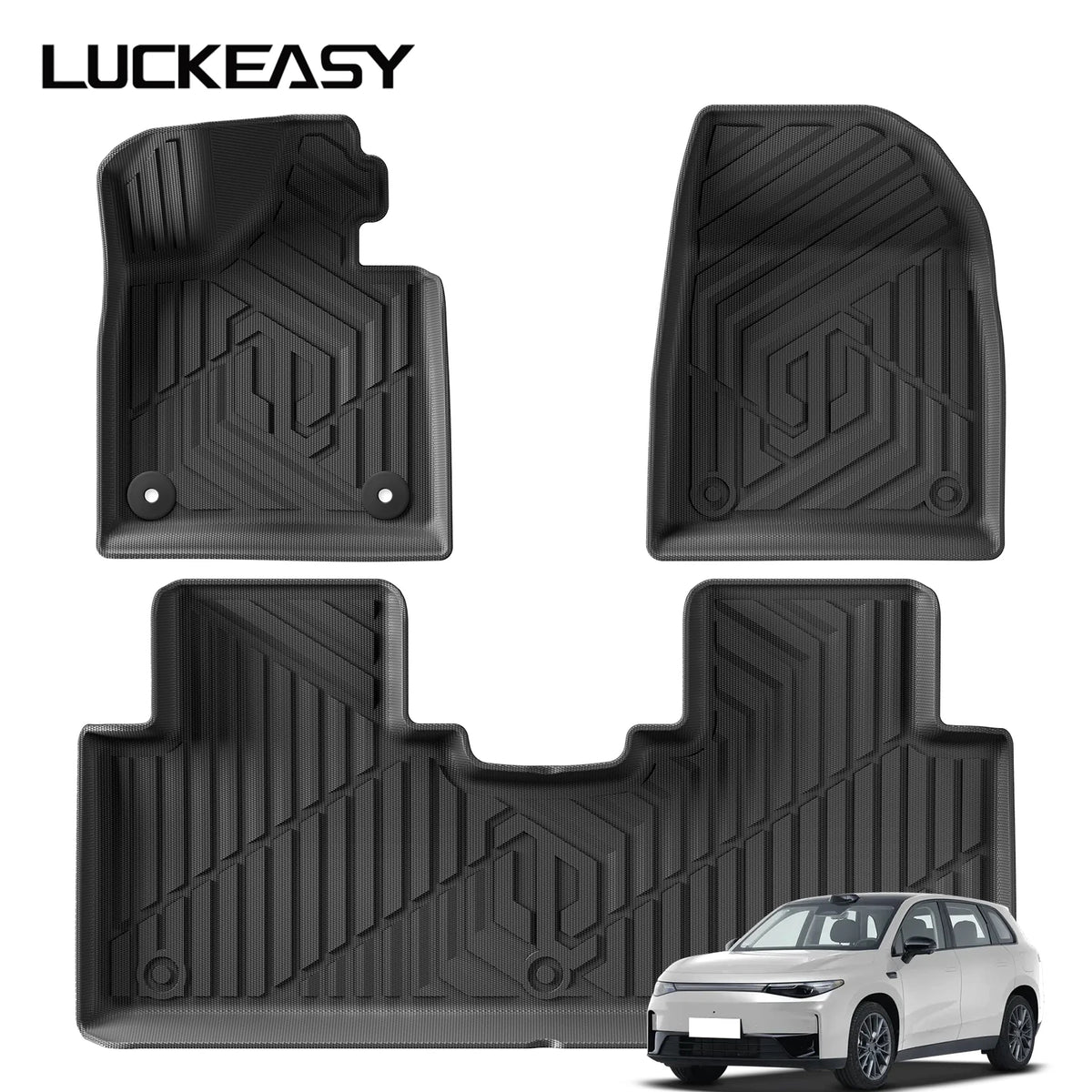 LUCKEASY for Leapmotor C10 2024-2026 Car Floor Mats Protective Pad Car Interior Accessories Waterproof Cargo Liner Trunk Mat