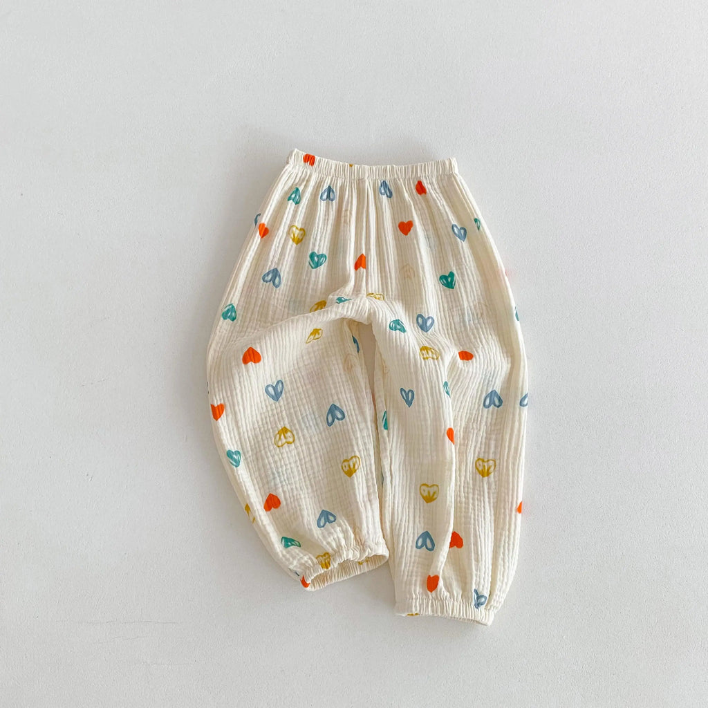 Anti Mosquito Pants For Children Clothing Summer New Style Kids Girl's Floral Trousers Loose Casual Baby Harem Pants 9m-6y 2024