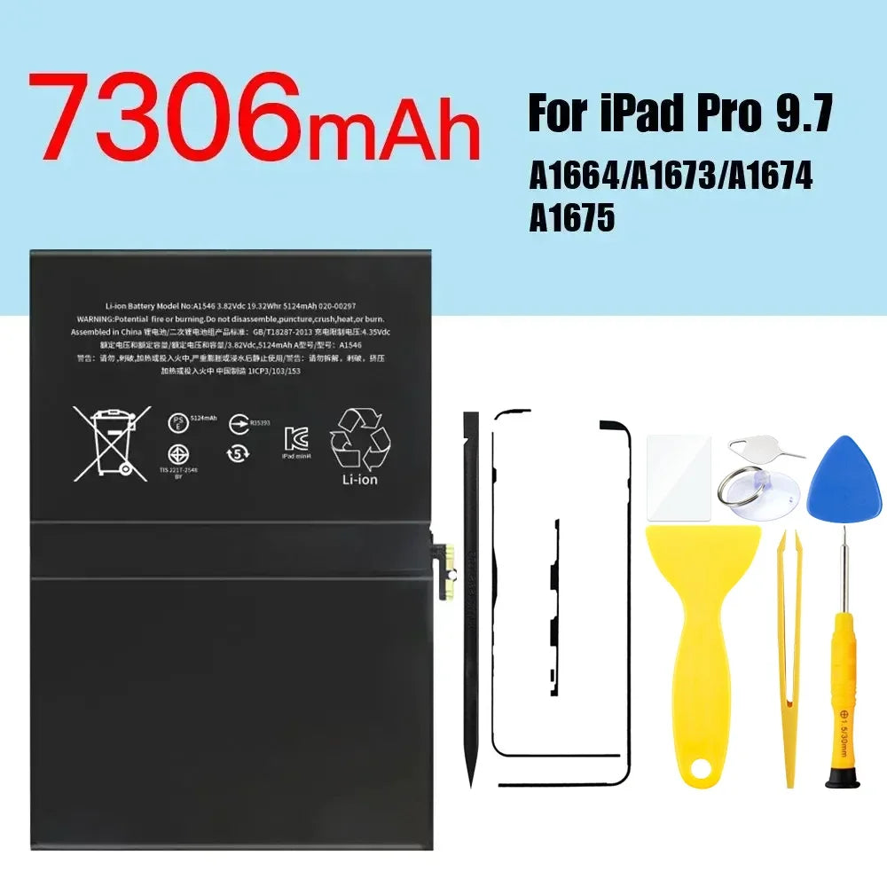 PINZHENG Tablet Battery For iPad 5 6 Air A1474 A1475 A1893 For iPad Air 2 A1566 10.2 Mini 2 3 4 5 Pro 9.7 10.5 11 12.9 Battery