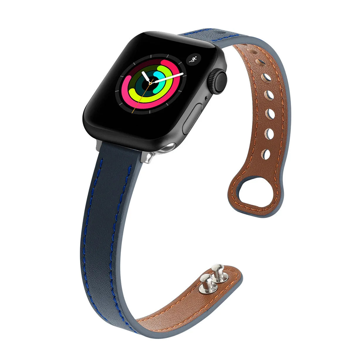 Thin Leather Strap for Apple Watch Band 10 9 8 46mm 42mm 41mm 44mm 45mm 38/40mm Women Watchband Bracelet Belt iWatch 7 SE 6 5 4