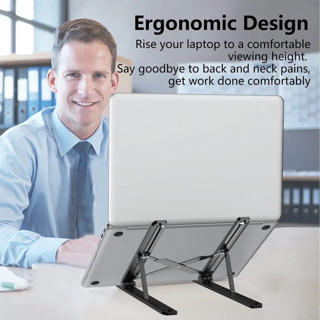 Foldable Laptop Stand Portable Notebook Support Base Holder Adjustable Riser Cooling Bracket Universal for Laptop Tablet