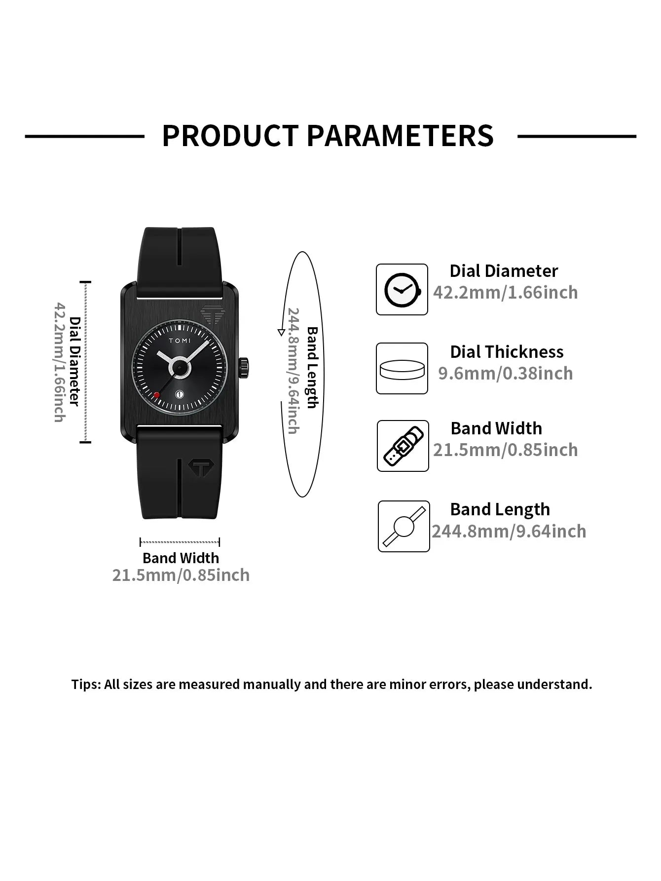 Men's fashion watches quartz watches square small dial wrist watches magnetic buckle watches simple leisure watches