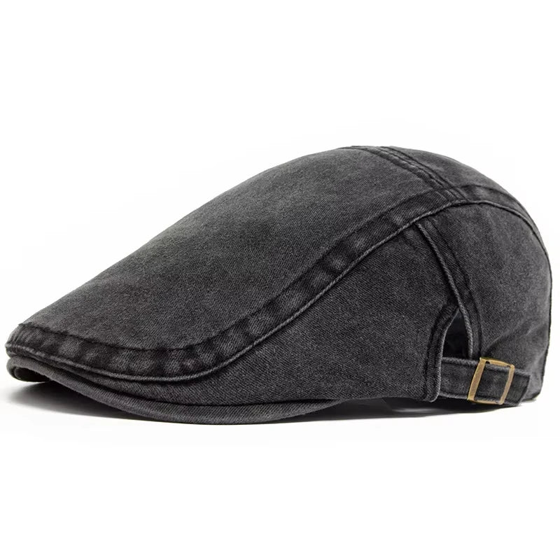Hot sale Vintage Painter Beret Unisex Fashion Flat Visor Cap Casual Autumn Retro Cotton Solid Newsboy Hat Summer Adjustable