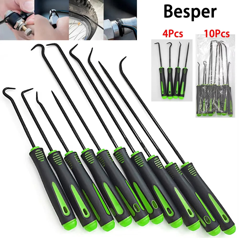 10/4Pcs Precision Pick and Hook Set, Car Auto Oil Seal/O-Ring Seal Gasket Pick Mini Precision Hooks Professional Puller Remover