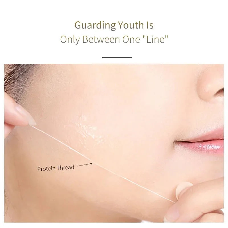 24K Gold Face Serum Active Collagen Silk Thread Facial Essence Firming Moisturizing Hyaluronic Serum for Face Skin Care