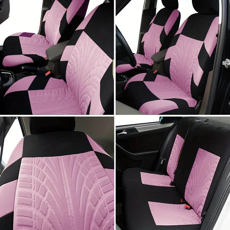 12 sets of car seat covers, suitable for a full 5-seat car, including a steering wheel cover and two shoulder pad covers. Designed for small and medium-sized cars, suitable for use in all four seasons, christmas gifts