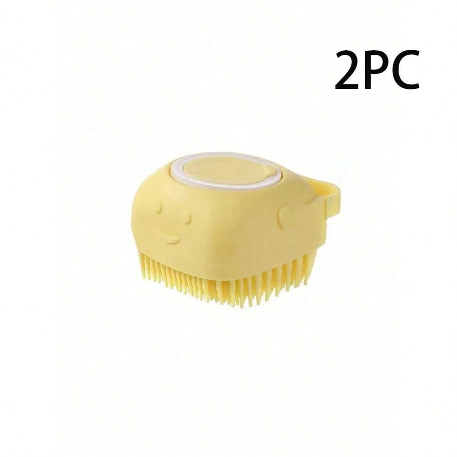 Pet Shampoo Brush,Dog/Cat Bath Brush, Silicone Pet Brush With Shampoo Dispenser,Pet Grooming,Silicone Massage Rubber Bath Comb With Shampoo Dispenser,Dog Brush, Cat Brush,Cat Bath, Dog Bath,Dog/Puppy Massage Brush,Pet Silicon
