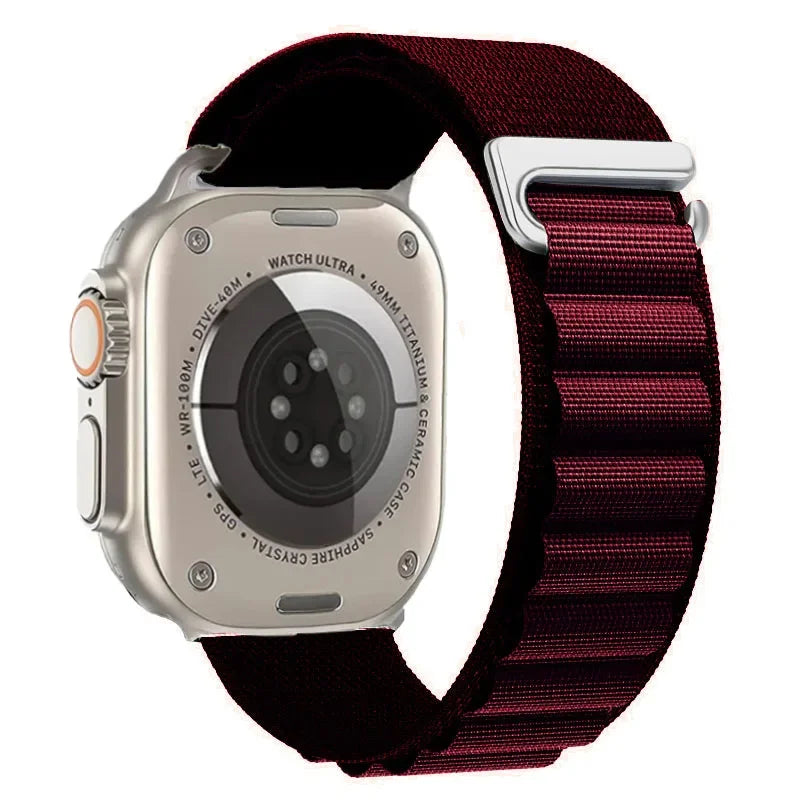 Alpine Loop Strap For Apple Watch Ultra 3 2 1 Band 49mm 11 10 9 8 7 45mm 41mm 42mm 46mm Nylon Bracelet iWatch 6 5 4 3 SE3 2 Belt