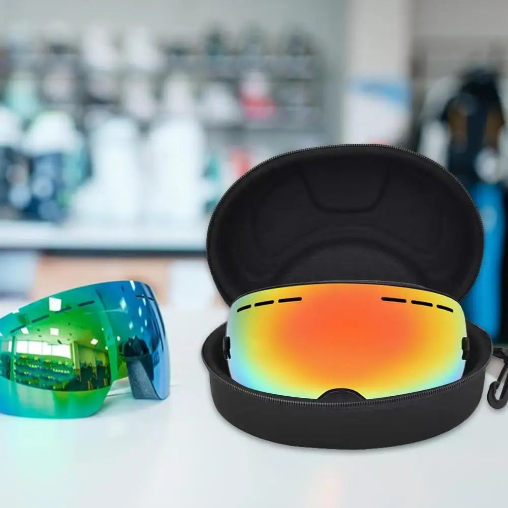Tolex Ski Snowboard Goggles Storage Box Hard EVA Portable Protection Carrying Case Water Resistant Shockproof Ski Accessories