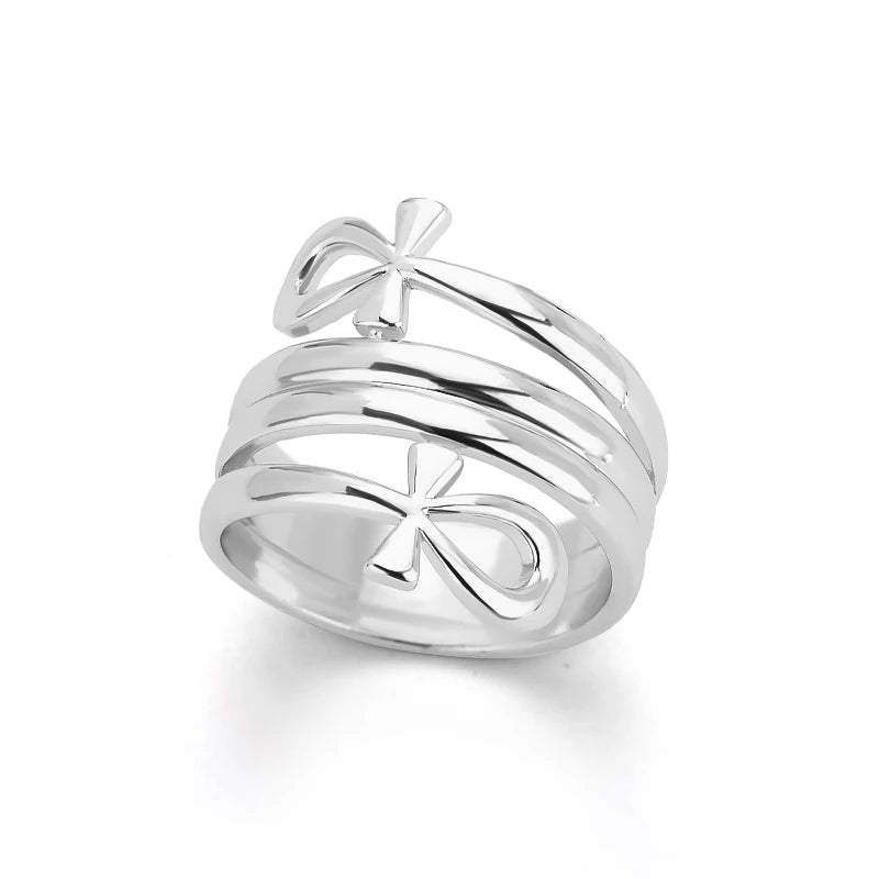 Double Coiled Queen Nefertiti Rings For Women Egyptian Jewelry Gift Vintage Stainless Steel Ring Wedding Couple Africa Ring