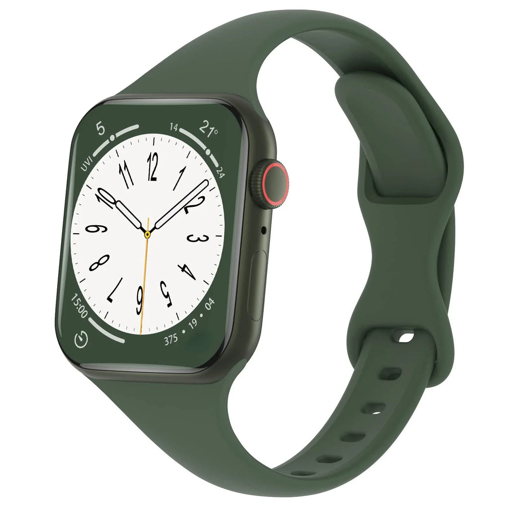 Silicone loop For Apple Watch Band 45mm 44mm 40mm 41mm 49mm Elastic Belt bracelet iWatch series ultra 5/4/3/SE/6/7/8 Strap