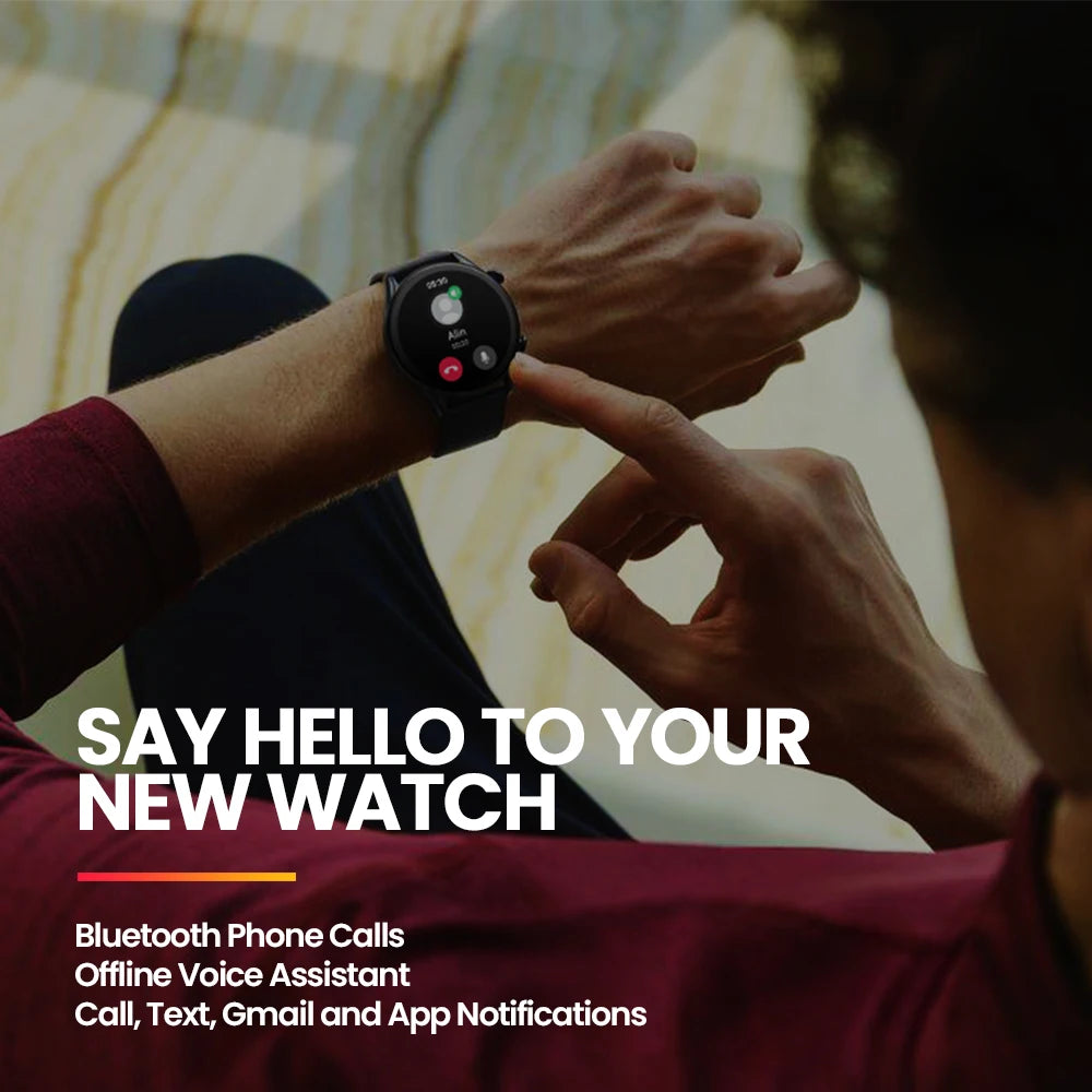 New Zeblaze Btalk 3 Plus Voice Calling Smartwatch 1.39'' Large HD Color Display Health Monitoring Sports Smart Watch