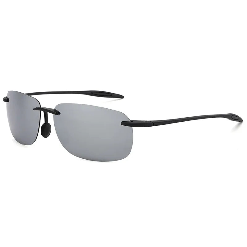 Ultralight TR90 Sunglasses Men Women Frameless Driver Driving Sun Glasses Fashion Outdoor Fishing Hiking Running Sports Shades