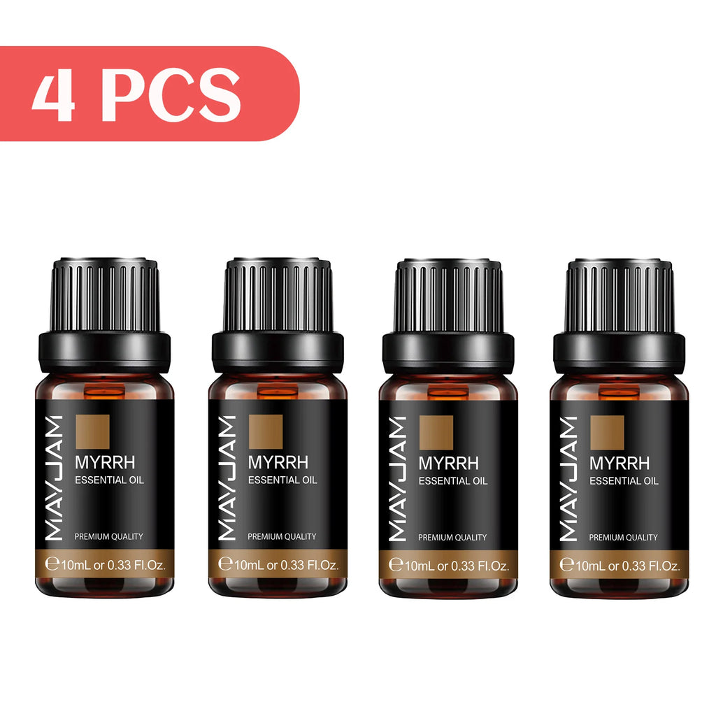 MAYJAM 10ML Myrrh Camphor Thyme Vetiver Cypress Cajeput Essential Oil For Humidifier Diffuser Burner Making Scented Candle