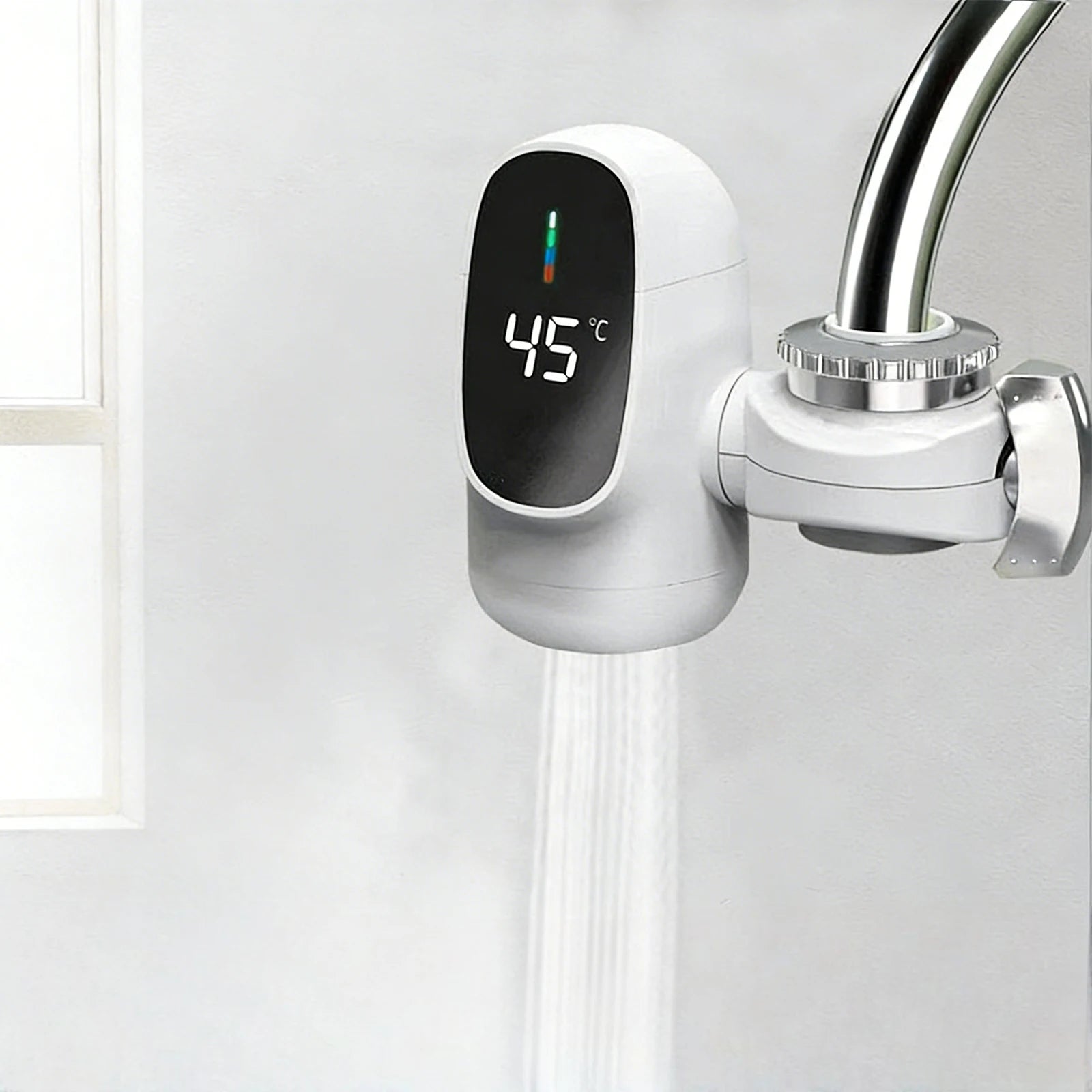 110V Instant Electric Hot Water Faucet with Digital Display Fast Heating Electric Heater Faucet for Kitchen Bathroom