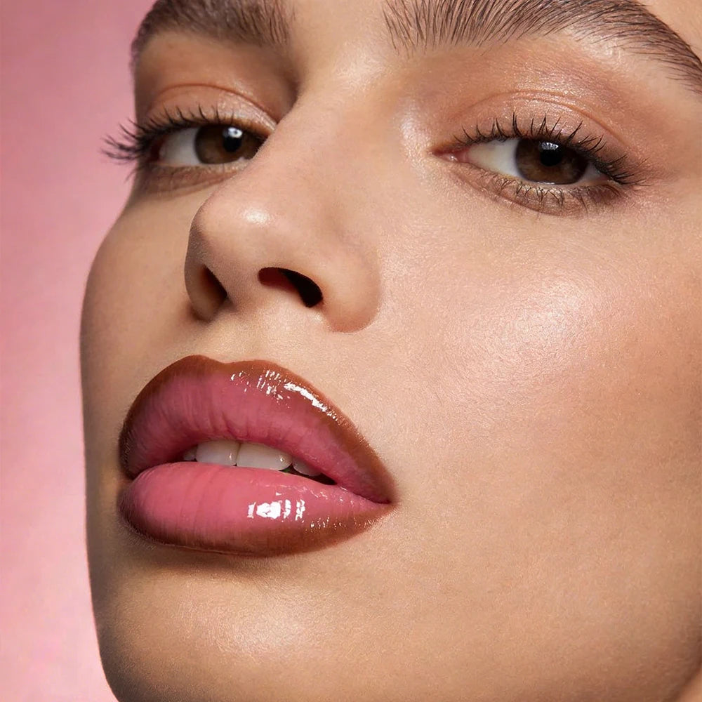 Double Head Lip Gloss Lipliner Two in One Moisturizing Texture Durable Gloss Easy to Apply Natural Lip Makeup
