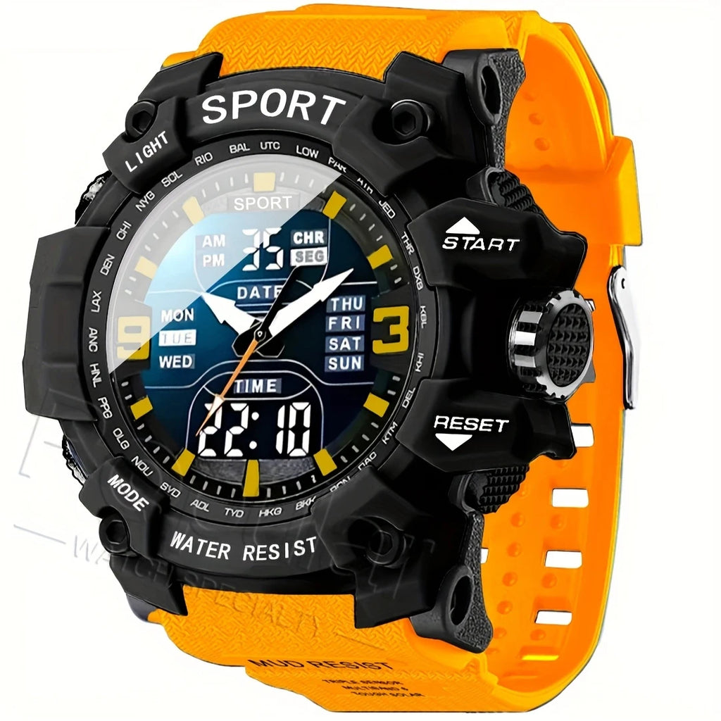 Men's and Women's Sports Watches, Tactical Hands, Large Dial, Illuminated Timer, Alarm Clock