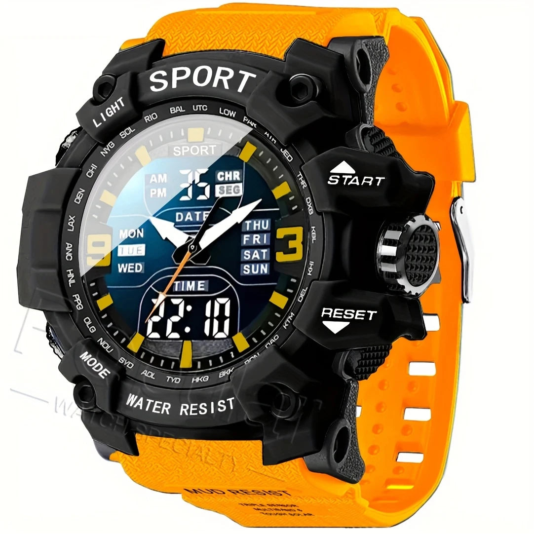 Men's and Women's Sports Watches, Tactical Hands, Large Dial, Illuminated Timer, Alarm Clock