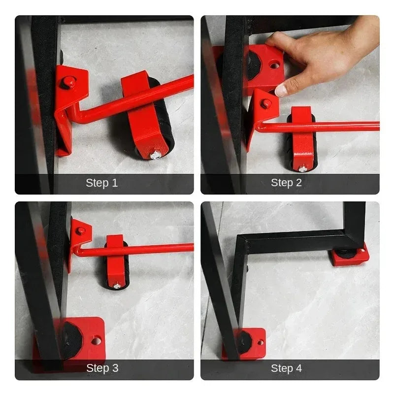Multipurpose Furniture Mover Set – 2/4/5pcs Heavy Duty Rollers For Effortless Moving & Lifting