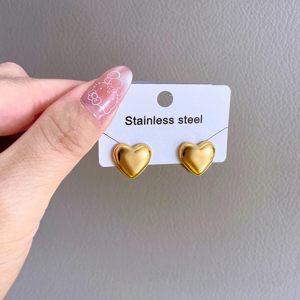 316l Stainless Steel Vintage-Inspired Waterproof Stud Earrings Personalized Charm Fashion Jewelry Accessories Bijoux Gift