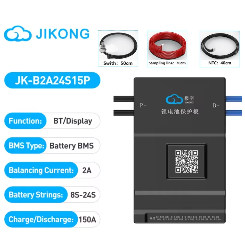 JIKONG Jk Bms BD6A24S12P Active Balance Bms 8S 10S 12S 16S 17S 20S 24S Smart Bms 60A 100A 150A 200A Lifepo4 Li-Ion Lto Battery