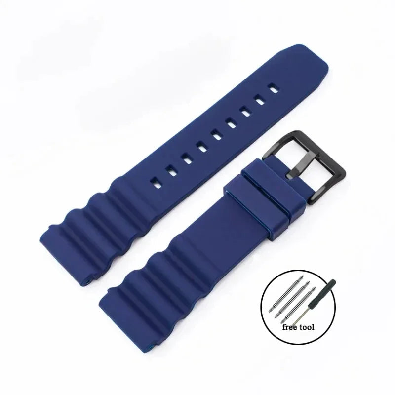 Silicone Watch Band 20mm 22mm For Rolex SUBMARINER Waterproof Diving Bracelet For Citizen For Seiko SKX007 SRP777J1 Sports Strap