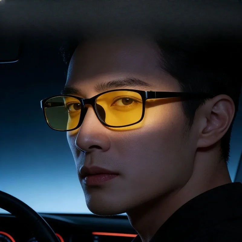 Day Night Dual Use Driving Glasses Anti High Beam Unisex Eyeglasses