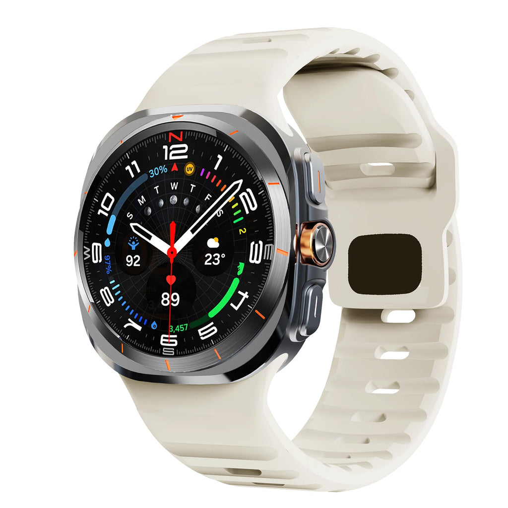 For Samsung Galaxy Watch 7 Ultra Strap 47mm Accessories correa Sport Silicone Bracelet For Samsung Galaxy Watch ultra band 47 mm