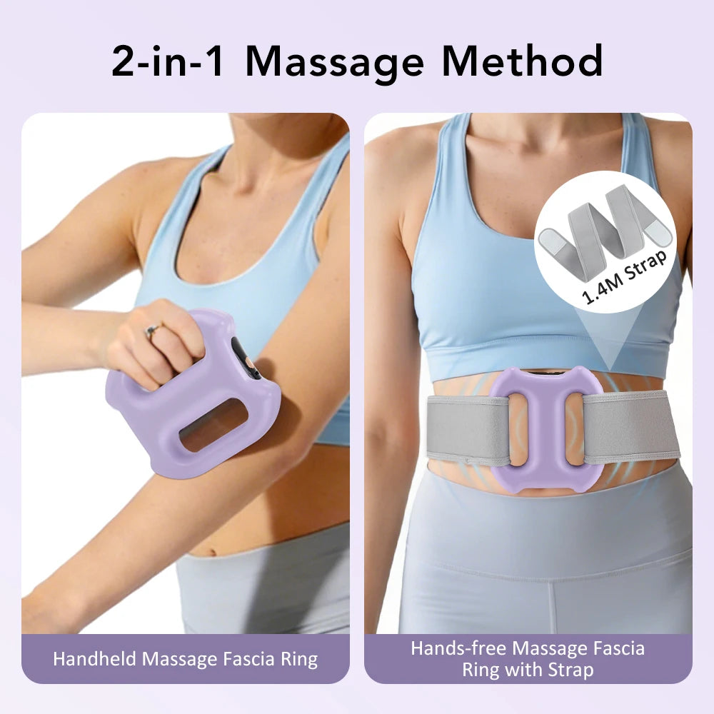 Electric Fascia Ring Fitness Massage Ring Vibration Full-Body Shaping Massager Abdomen Belly Waist Deep Tissue Massage Device