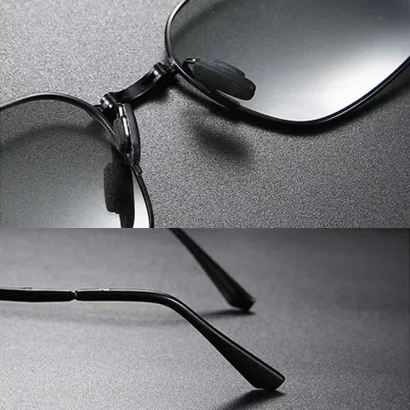 2023 New High-quality Fashion Foldable Polarized Sunglasses Men Women Vintage Portable Folding Metal Frame Sun Glasses UV400