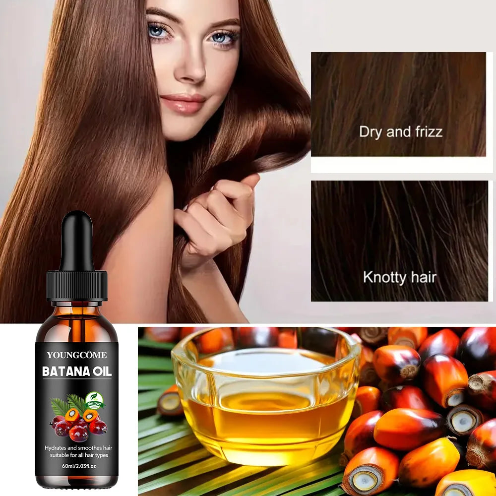 Batana Oil Hydrates And Smoothes Hair Enhances Shine Promotes Growth Smooths & Detangles Suitable For All Hair Types