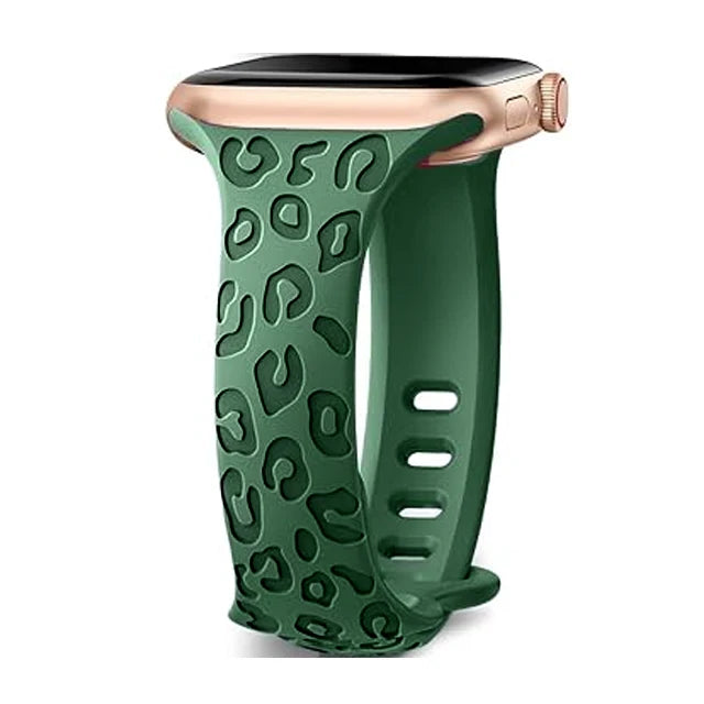 Slim Strap For Apple Watch Band 40mm 41mm 42mm 38mm 46 44mm 45mm Engraved Silicone bracelet Correa Series 11 10 8 7 6 9 5 4 3 SE