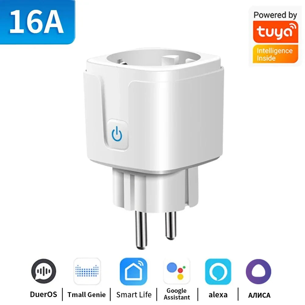 TNCE Tuya WiFi/Zigbee3.0 Smart Plug 16A/20A Smart Socket With Power Monitoring Timing Voice Control Work with Alexa Google Home