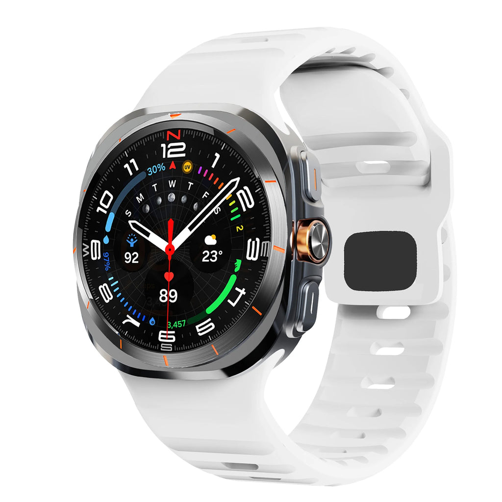 For Samsung Galaxy Watch 7 Ultra Strap 47mm Accessories correa Sport Silicone Bracelet For Samsung Galaxy Watch ultra band 47 mm