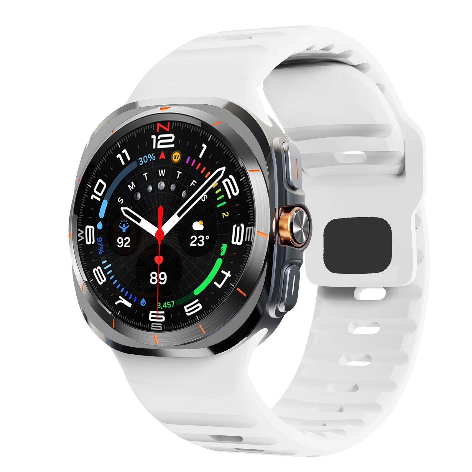 For Samsung Galaxy Watch 7 Ultra Strap 47mm Accessories correa Sport Silicone Bracelet For Samsung Galaxy Watch ultra band 47 mm